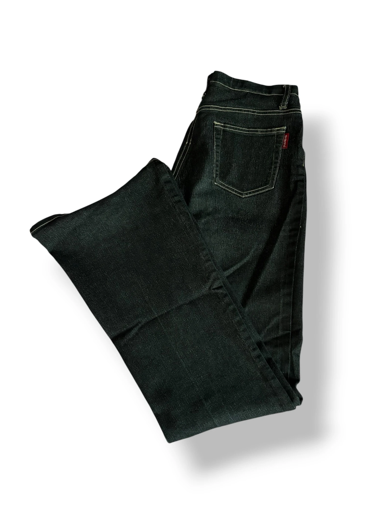 Jean Flare "Sami" Vintage - Noir délavé / Anthracite